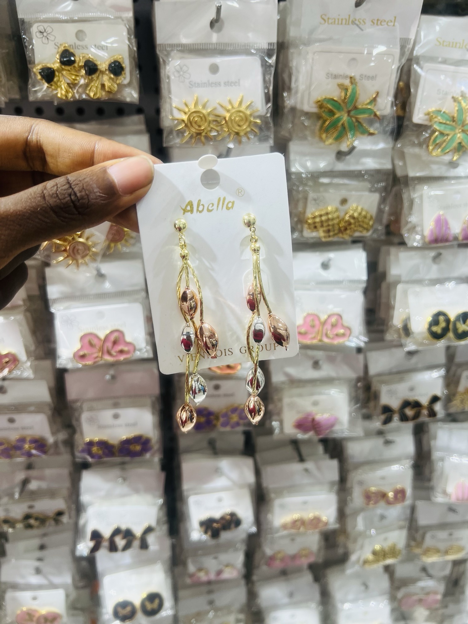 Elegant bold drop earrings