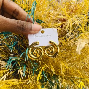 Roller circle earrings