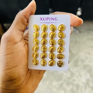 Xuping gold oval earrings