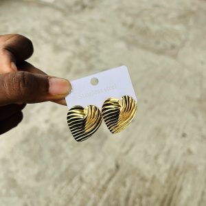 Side love strips earrings