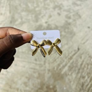 Dring long bow earrings