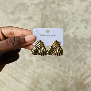 Triangle stripes earrings