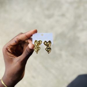 Double love earrings