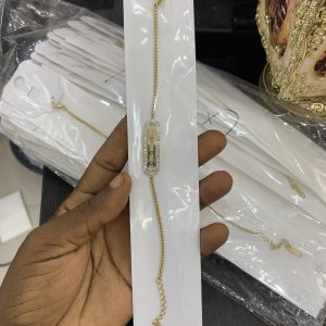 Gold Dior steel bracelet