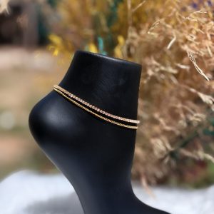 Double crystal anklet