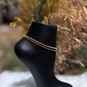 Double crystal anklet