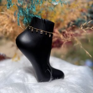Glazed gold anklet