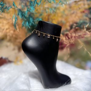 Glazed gold anklet