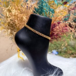 Matcha gold anklet