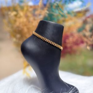 Matcha gold anklet