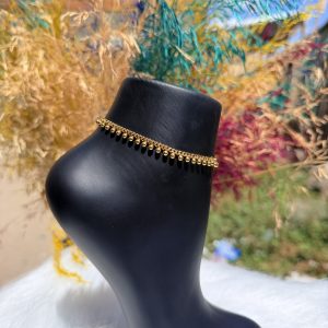 Ball gold anklet