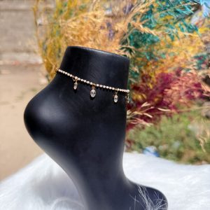 Beaded dropping anklet