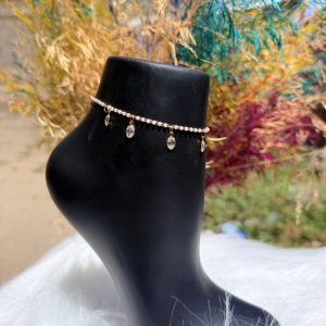 Beaded dropping anklet