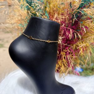 Clove gold anklet