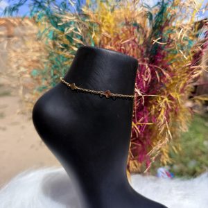 Clove gold anklet