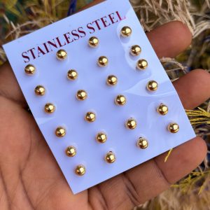 Ball stud earrings (12pcs)