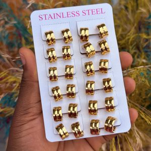 Double hoop earrings (12pcs)