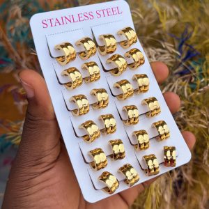 Double hoop earrings (12pcs)