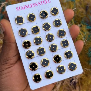 VCA steel earrings (12pcs)