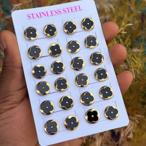 VCA steel earrings (12pcs)