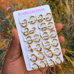 Medium hoop earrings (12pcs)