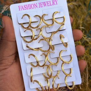 Twirl hoop earrings (12pcs)