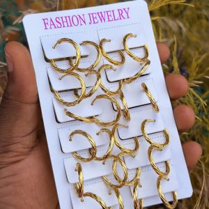 Twirl hoop earrings (12pcs)