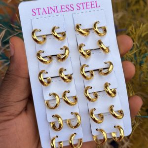 Mini hoop earrings (12pcs)