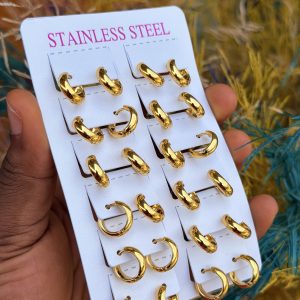 Mini hoop earrings (12pcs)