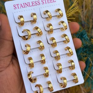 D 2 hoop earrings (12pcs)