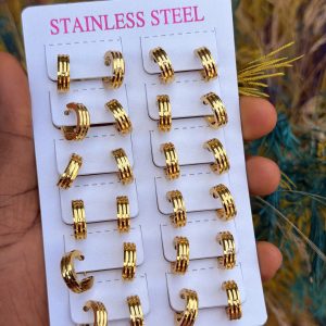 D 2 hoop earrings (12pcs)