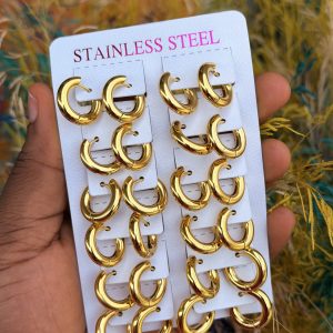 B 2 hoop earrings (12pcs)