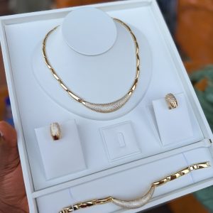 Md stoned gold necklace