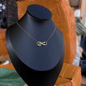 Infinity steel necklace