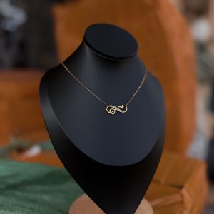 Infinity steel necklace