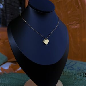 Dainty heart steel necklace