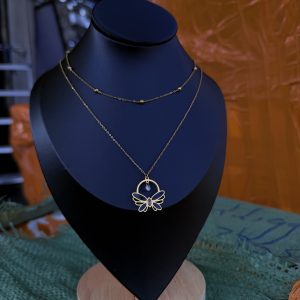 Wasps double steel necklace