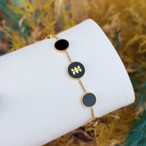 Black Tory Burch steel bracelet