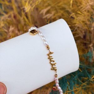 Lucky pear steel bracelet