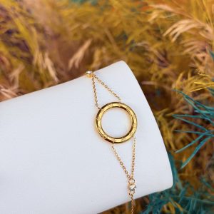 Lv circle steel bracelet