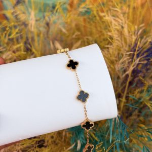 Slim black VCA bracelet