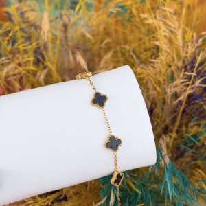 Slim black VCA bracelet