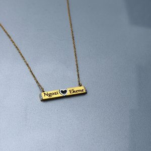 Engraved love necklace