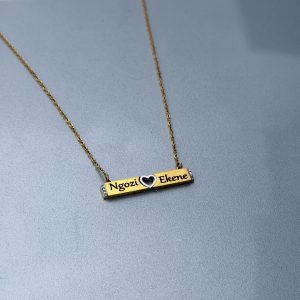 Engraved love necklace