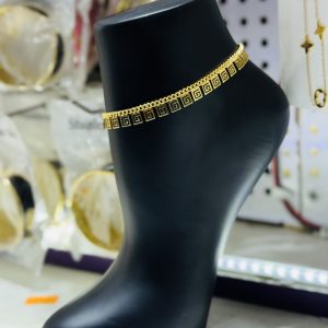 Fendi gold anklet