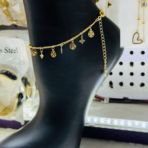 Lv gold anklet