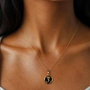 Golden necklace 017