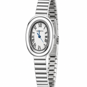 Rebirth silver oval watch