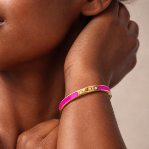 Gold pink bracelet