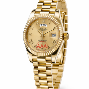Roman gold gold face female Rolex watch